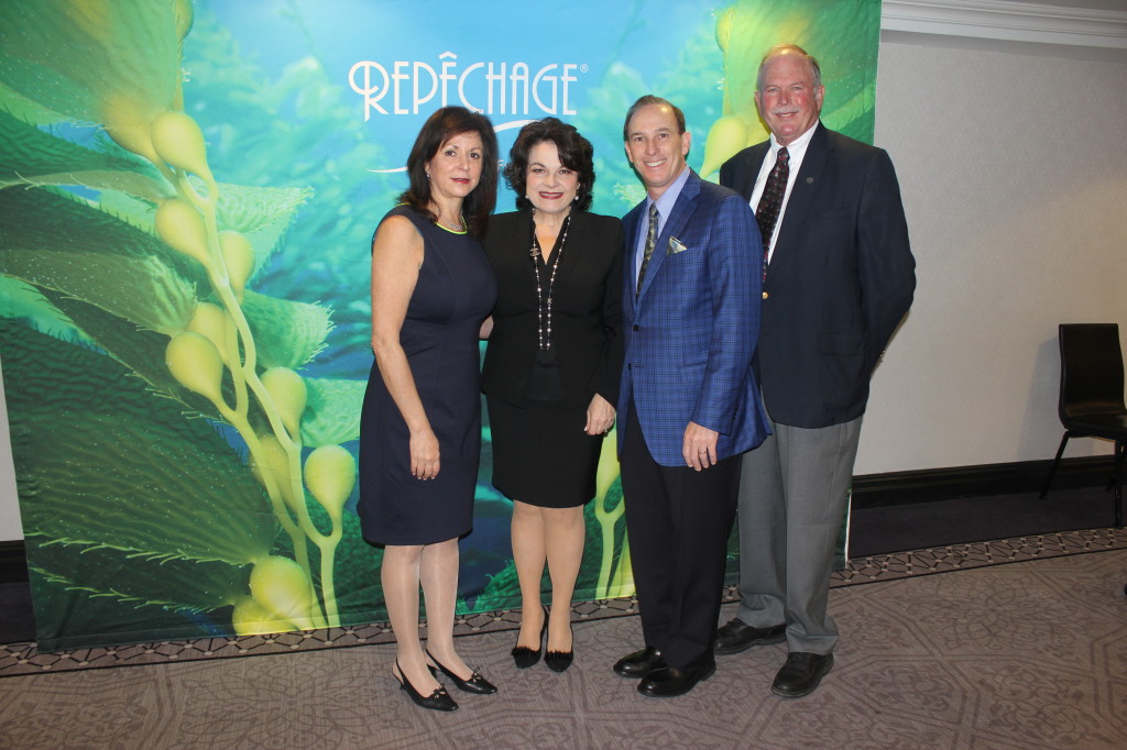 (Repêchage President and Founder Lydia Sarfati with Joni Shatkin (l), Samuel Shatkin, M.D. (r) and Professor Charles Yarish, far right)