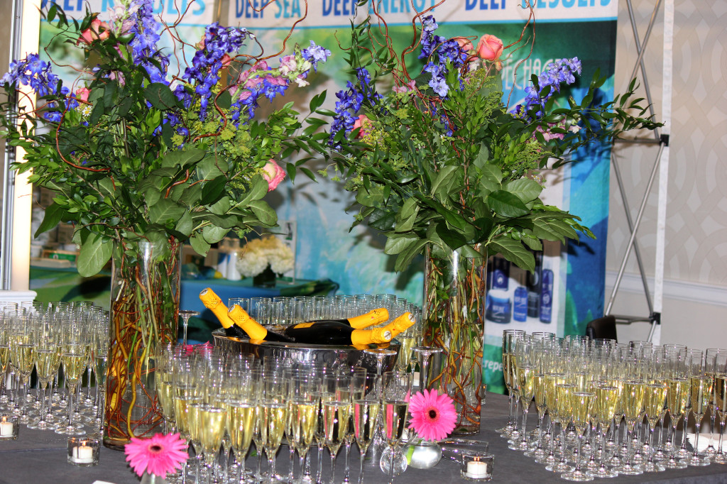 (Champagne and chocolate covered strawberries greeted guests during the break at the 17th Annual International Conference May 18)