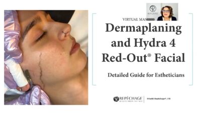 Dermaplaning & Hydra 4 Red-Out® Facial With Seaweed Extract And Silver.